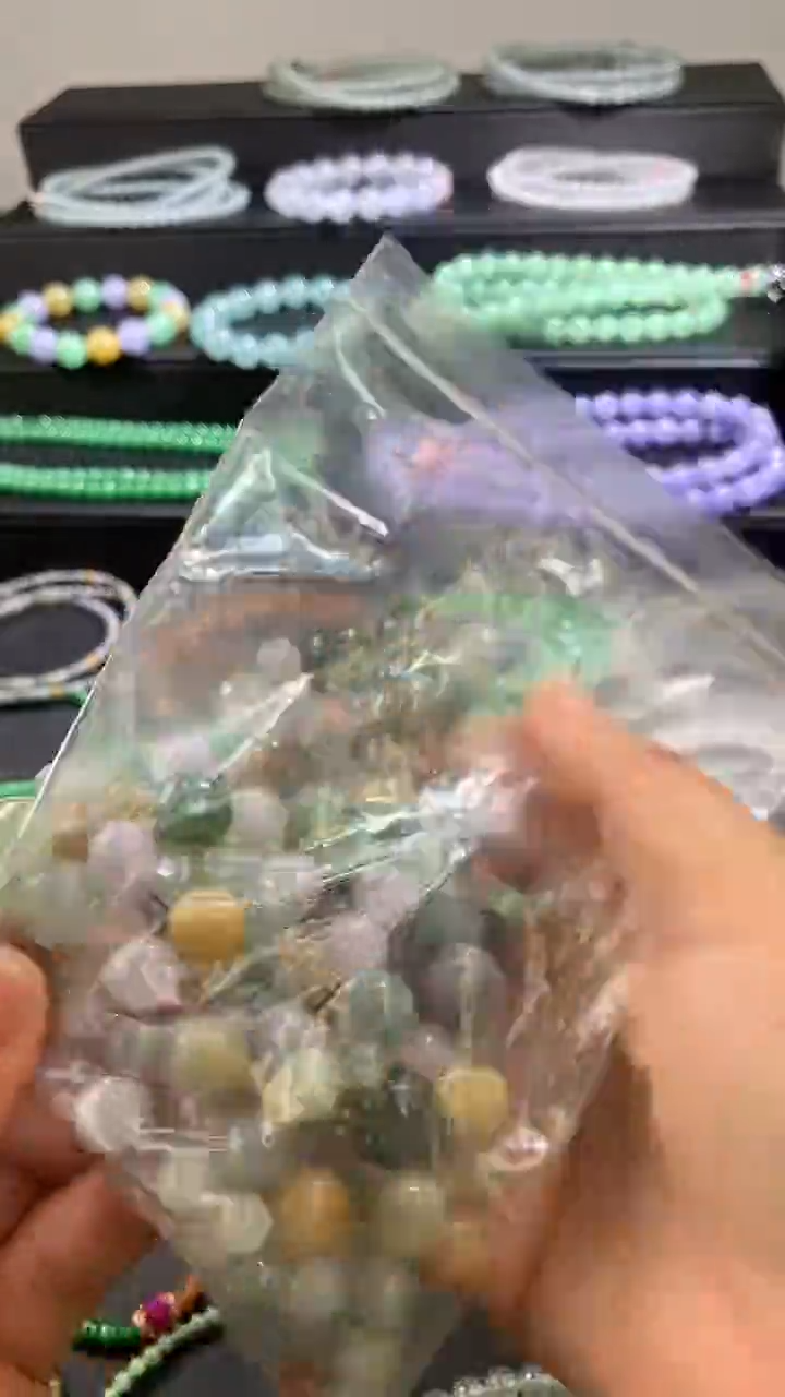 未镶嵌手链翡翠翡翠朵彩单珠