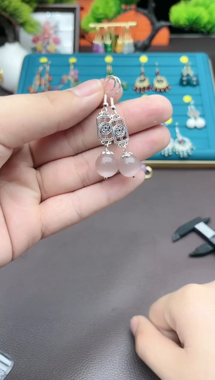 【闪购商品】玛瑙/玉髓耳钉银S925镶嵌516000