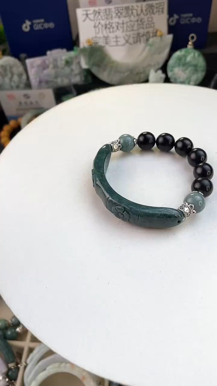 未镶嵌手链翡翠手工定制默认微瑕主播介绍为准