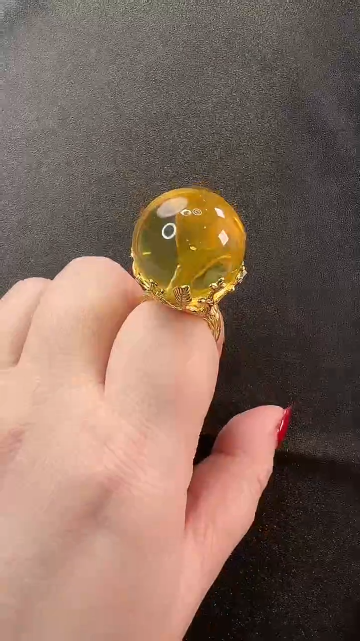 【闪购商品】琥珀戒指未镶嵌戒指