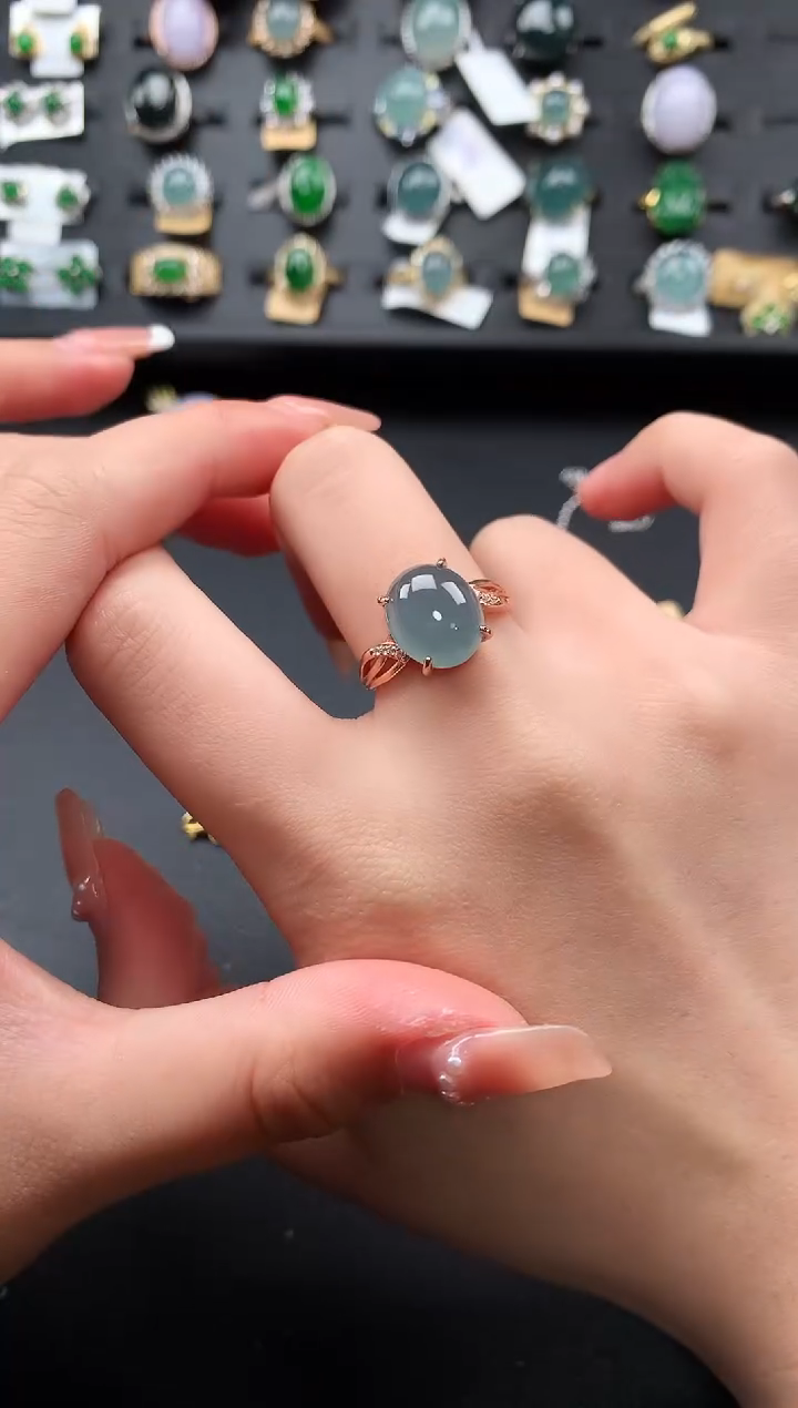 【闪购商品】翡翠戒指银S925镶嵌5214214