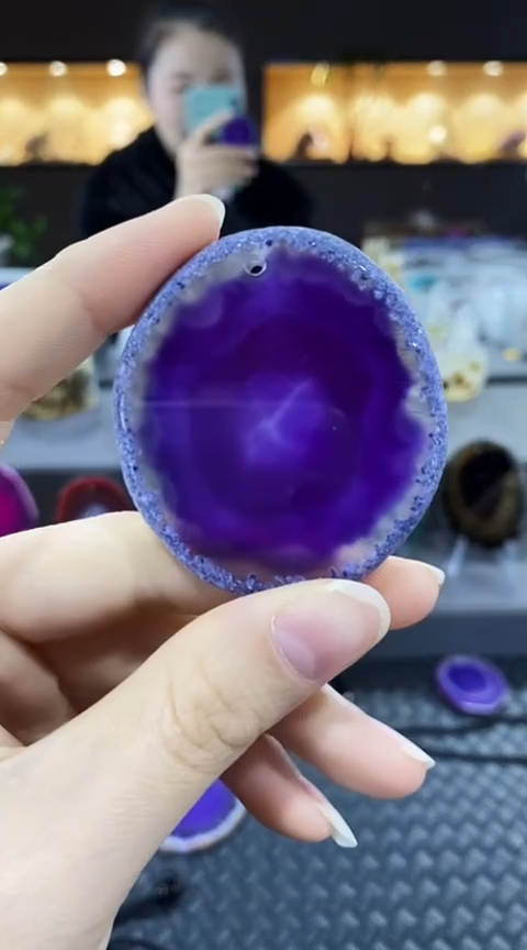 未镶嵌颈饰玛瑙/玉髓烟**火玛瑙