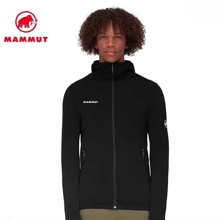 MAMMUT猛犸象Aconcagua Light男士摇粒绒保暖中层夹克连帽外套