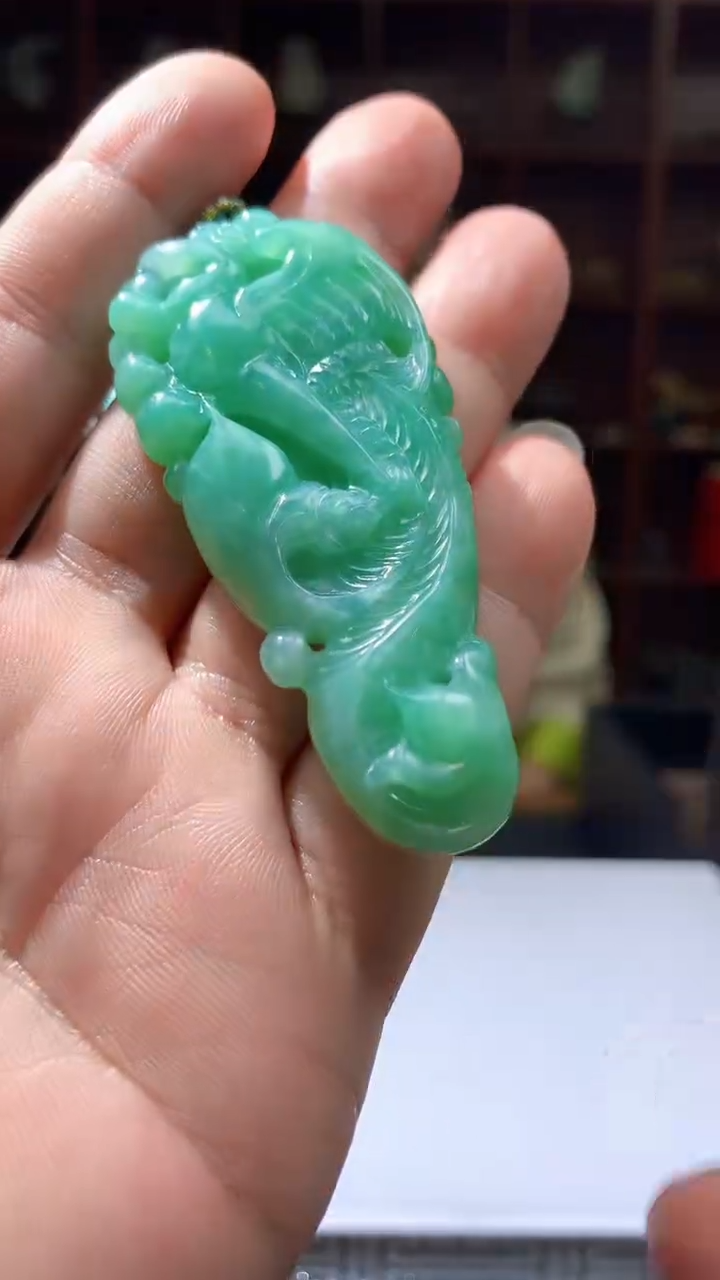 【闪购商品】定制翡翠未镶嵌1088hn-毛货挂件28