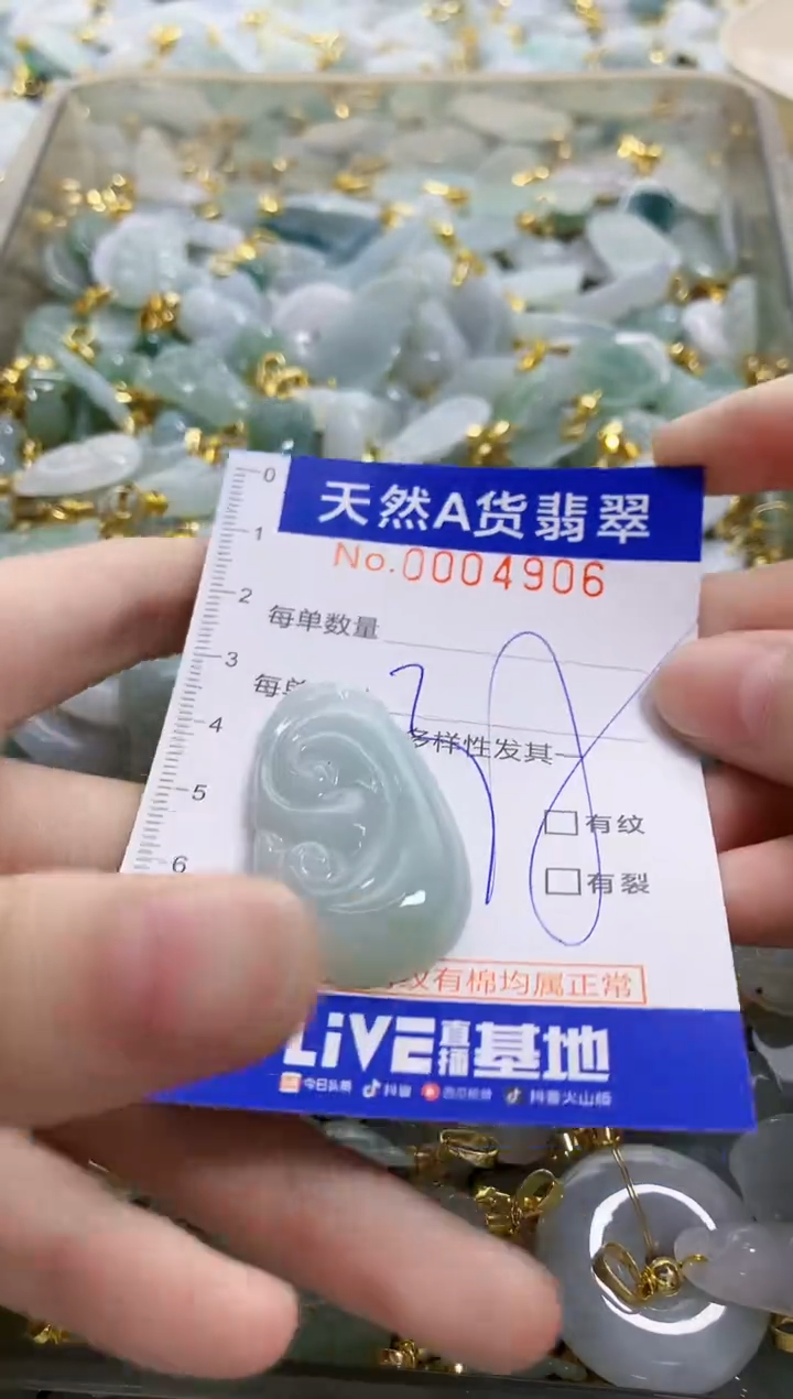 颈饰未镶嵌翡翠天然A货翡翠