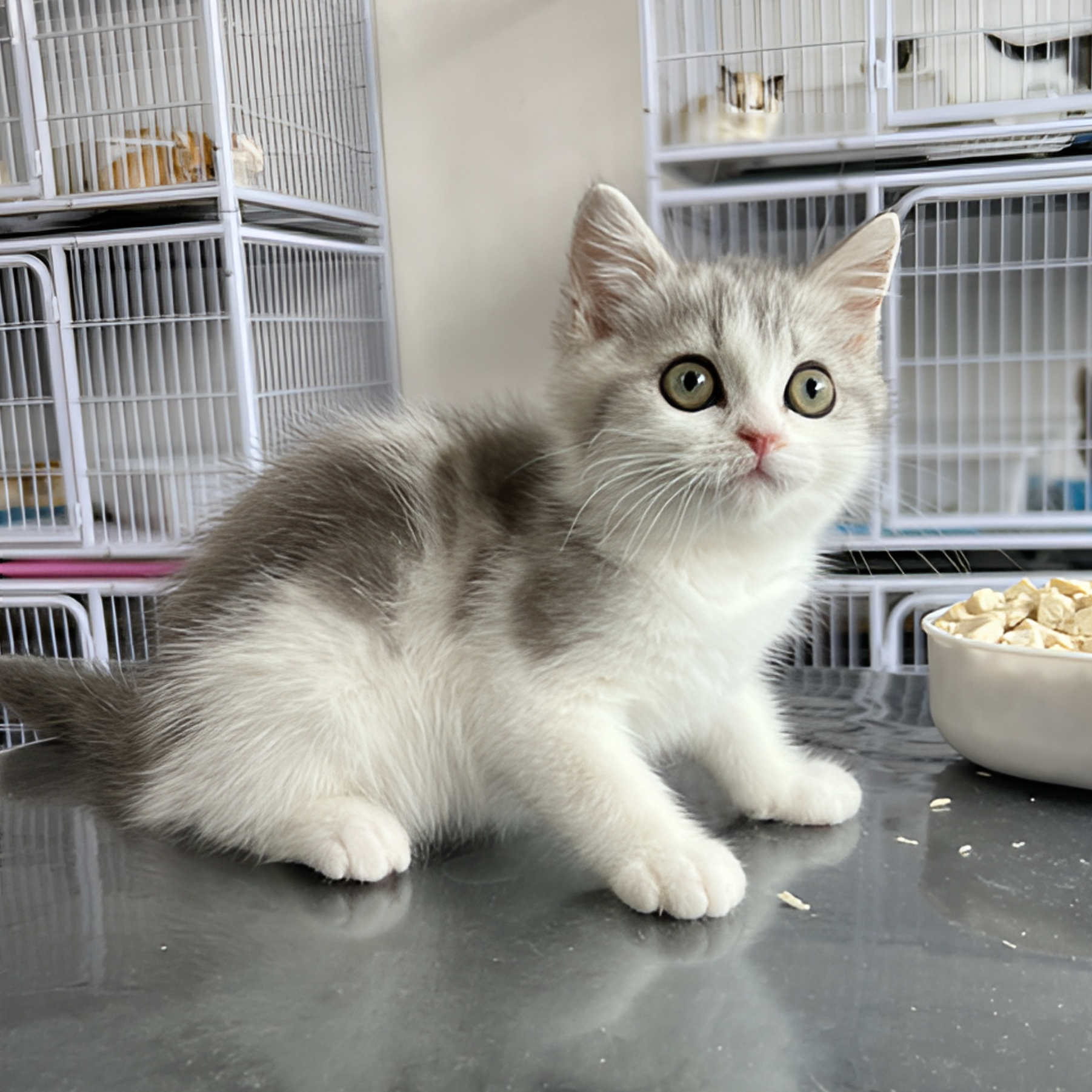 英国短毛猫    蓝金虎斑加白  公 