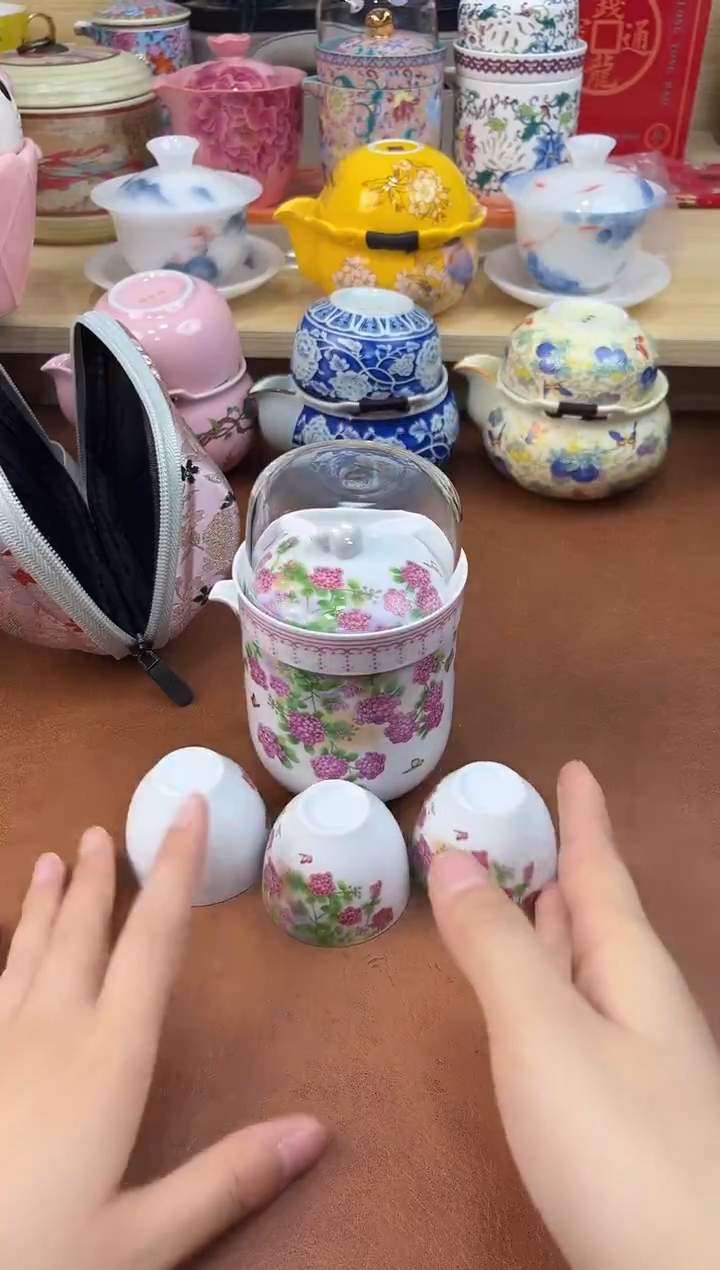 陶陶瓷茶具摆件旅行套组