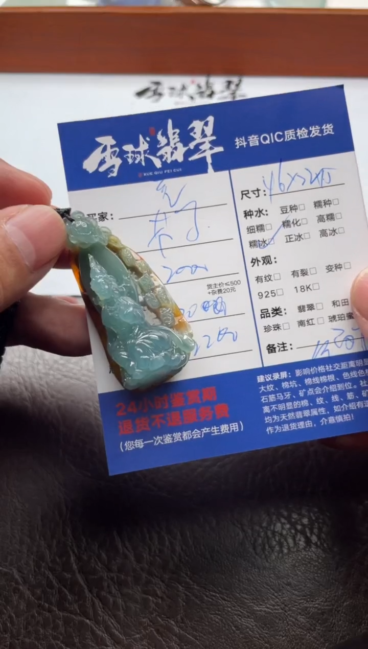 颈饰未镶嵌翡翠豆*12541204708