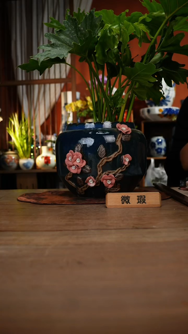 当代高温釉下彩手绘陶瓷餐具