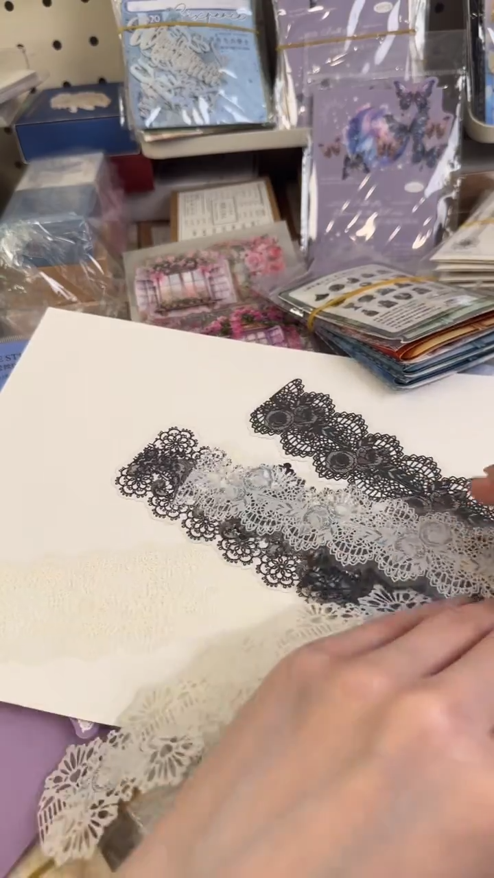 橘*轻纱花蕾贴纸 随机3款