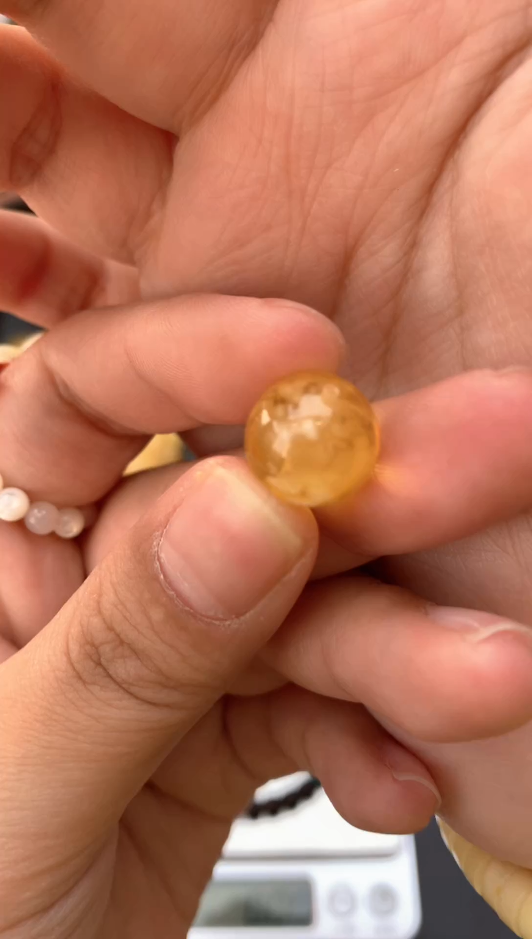 【闪购商品】琥珀珠宝奇石未镶嵌008琥珀蜜蜡花粉有纹小坑介意勿拍