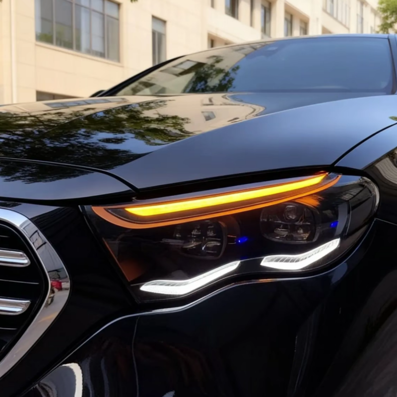 阿帕天使之眼奔驰E300L3寸+模组+刀锋套件 双直射透镜LED双光透镜