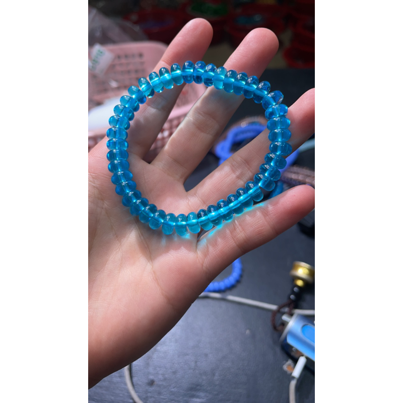 D 918 8 蓝水算盘手串
