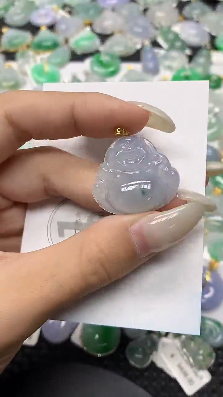 颈饰18K金镶嵌翡翠11111111111