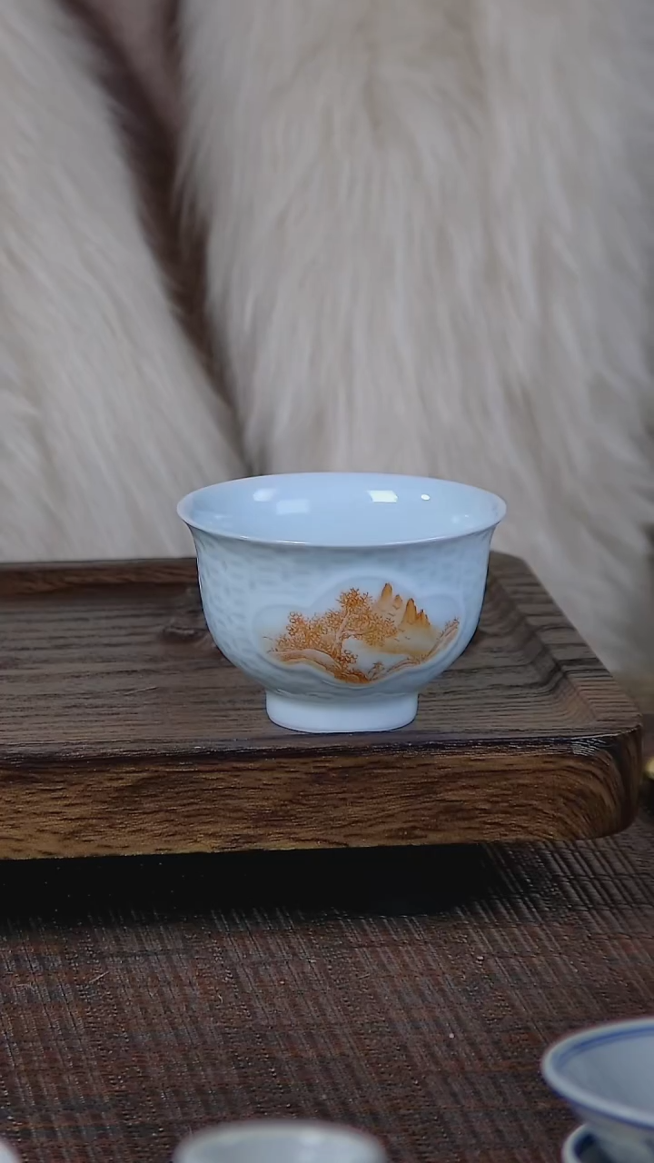 【闪购商品】折葵非器手工手绘帆红开窗炉式杯