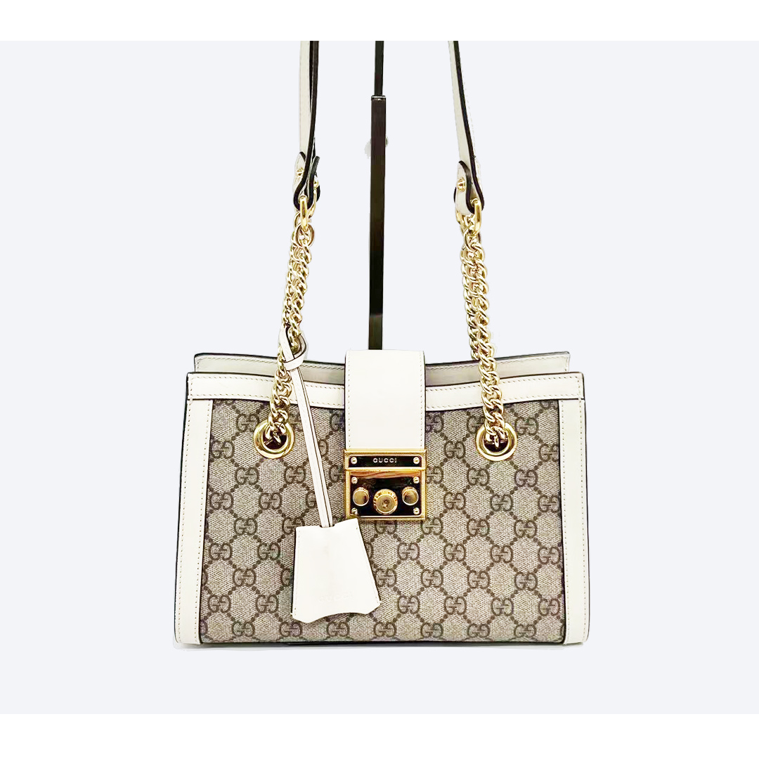 99新 GUCCI/古驰 padlock白边单肩包G87856