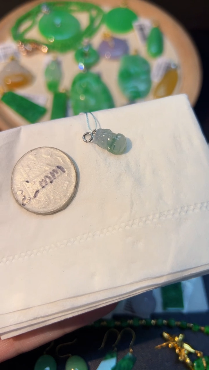 【闪购商品】翡翠颈饰18K金镶嵌Y缅料A货/支持复检/一件