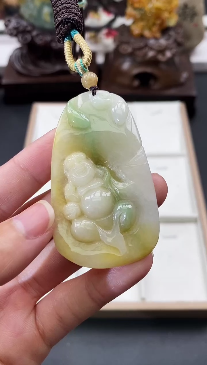 颈饰未镶嵌翡翠天然缅甸A货翡翠