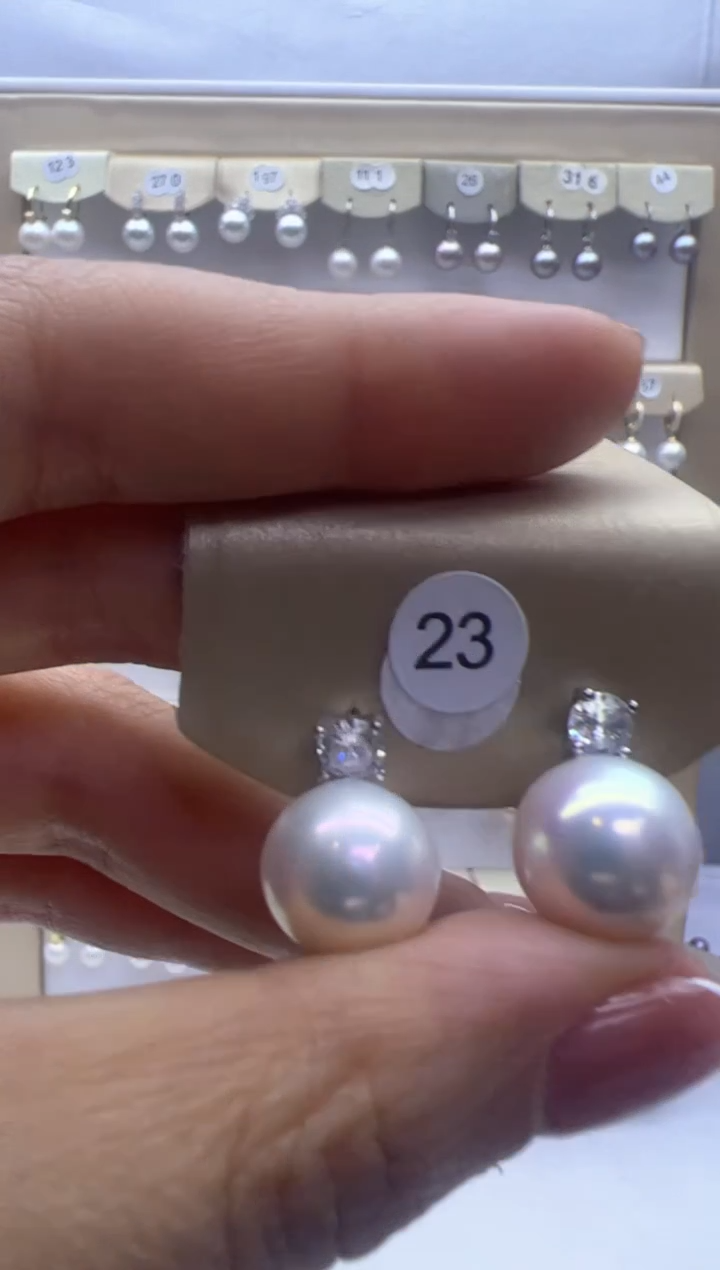 【闪购商品】淡水珍珠耳饰银S925镶嵌23