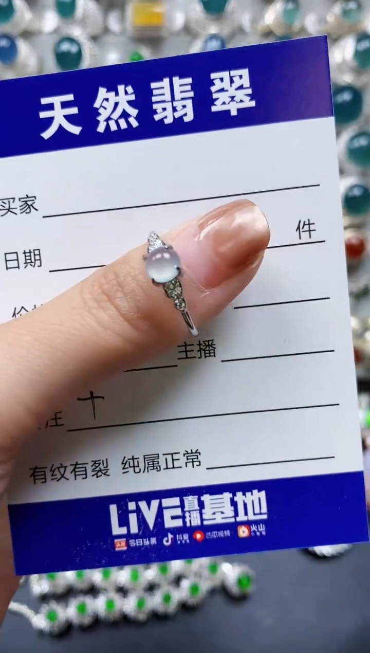 【闪购商品】翡翠戒指银S925镶嵌0004