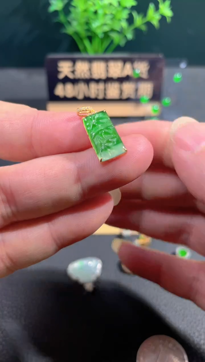 【闪购商品】翡翠颈饰18K金镶嵌翡翠