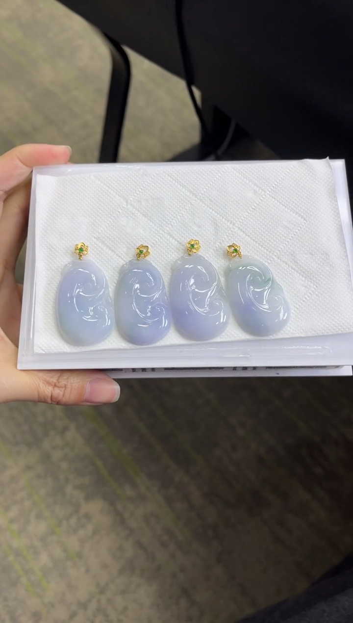 【闪购商品】翡翠颈饰18K金镶嵌P11/多样性发一件/配绳子