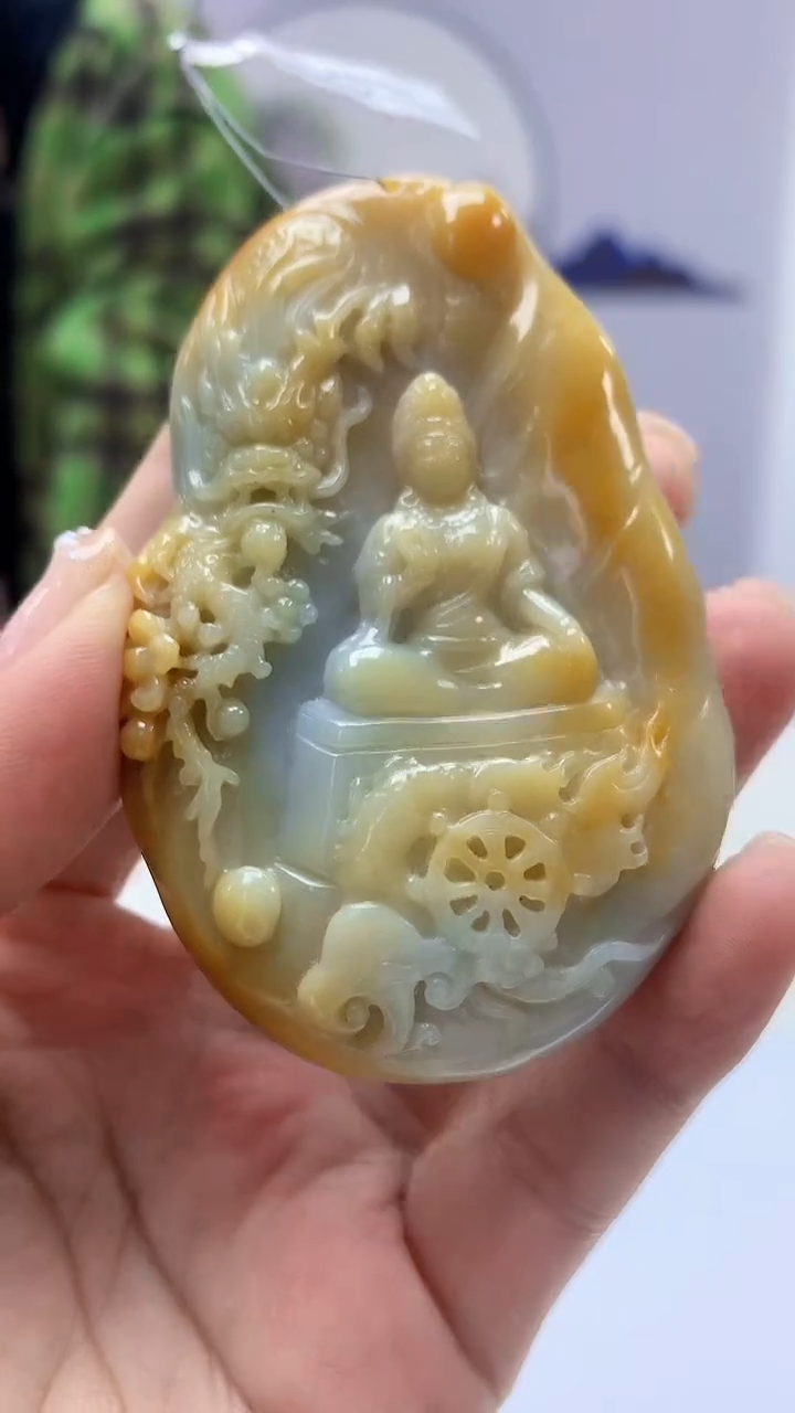 【闪购商品】定制翡翠未镶嵌3123ms-毛货挂件