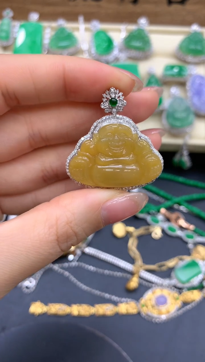 【闪购商品】翡翠颈饰18K金镶嵌535-中国好珍宝