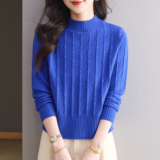 2025秋冬爆款新款时尚洋气百搭打底衫女装内搭毛衣上衣圆领长袖