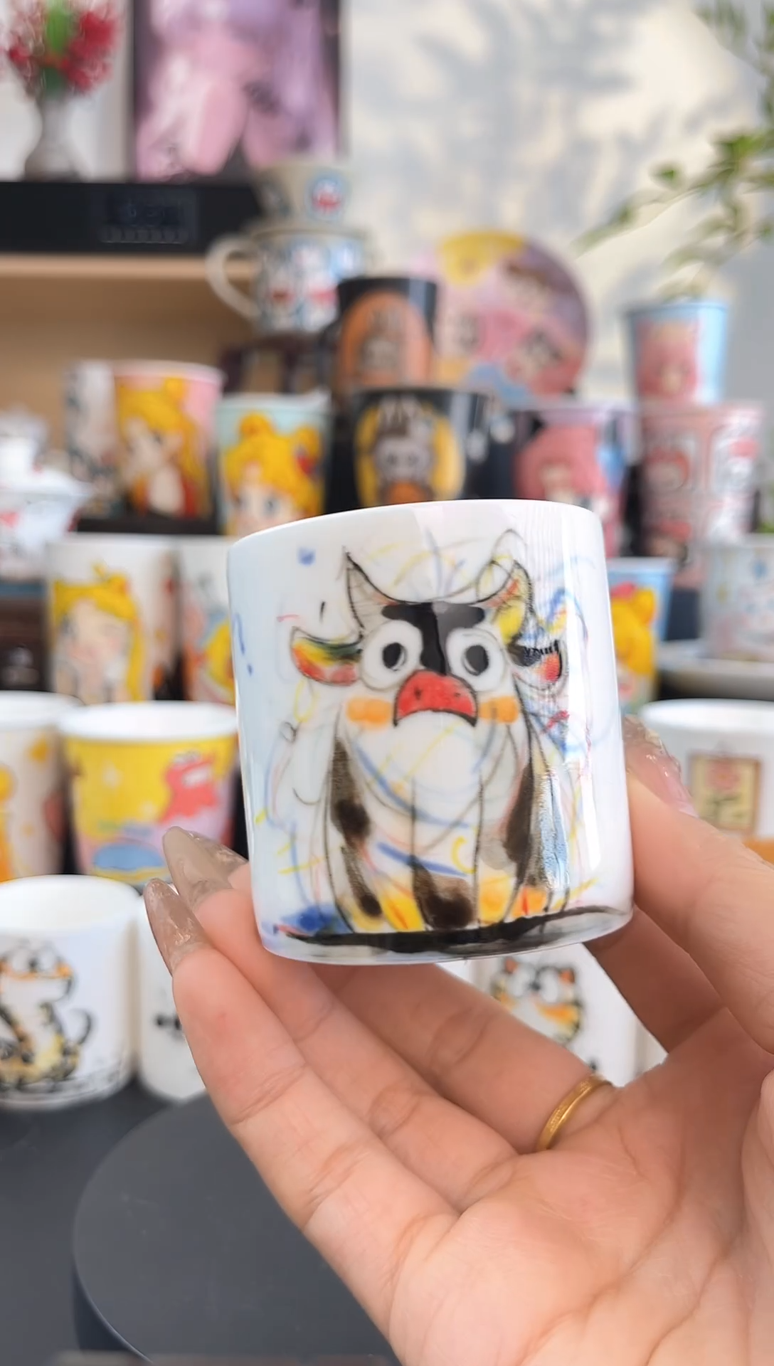 【闪购商品】摆件手工手绘陶瓷小杯杯