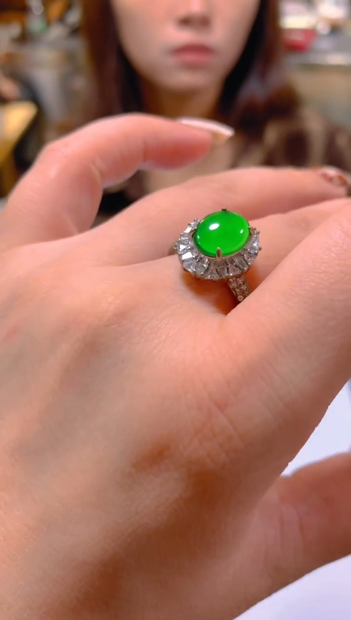 未镶嵌戒指翡翠多样性发一