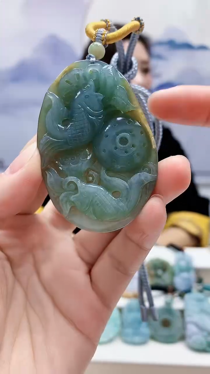 未镶嵌定制翡翠4829lr-毛货挂件10