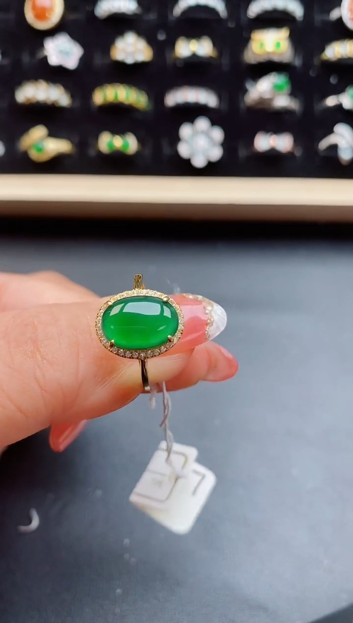 【闪购商品】翡翠戒指银S925镶嵌50805501