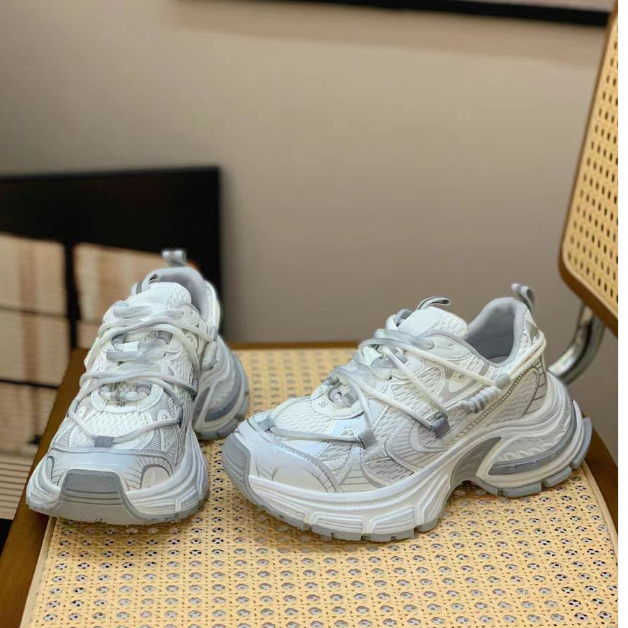 3685-MGG透气女款春季时尚百搭潮流网面厚底老爹鞋