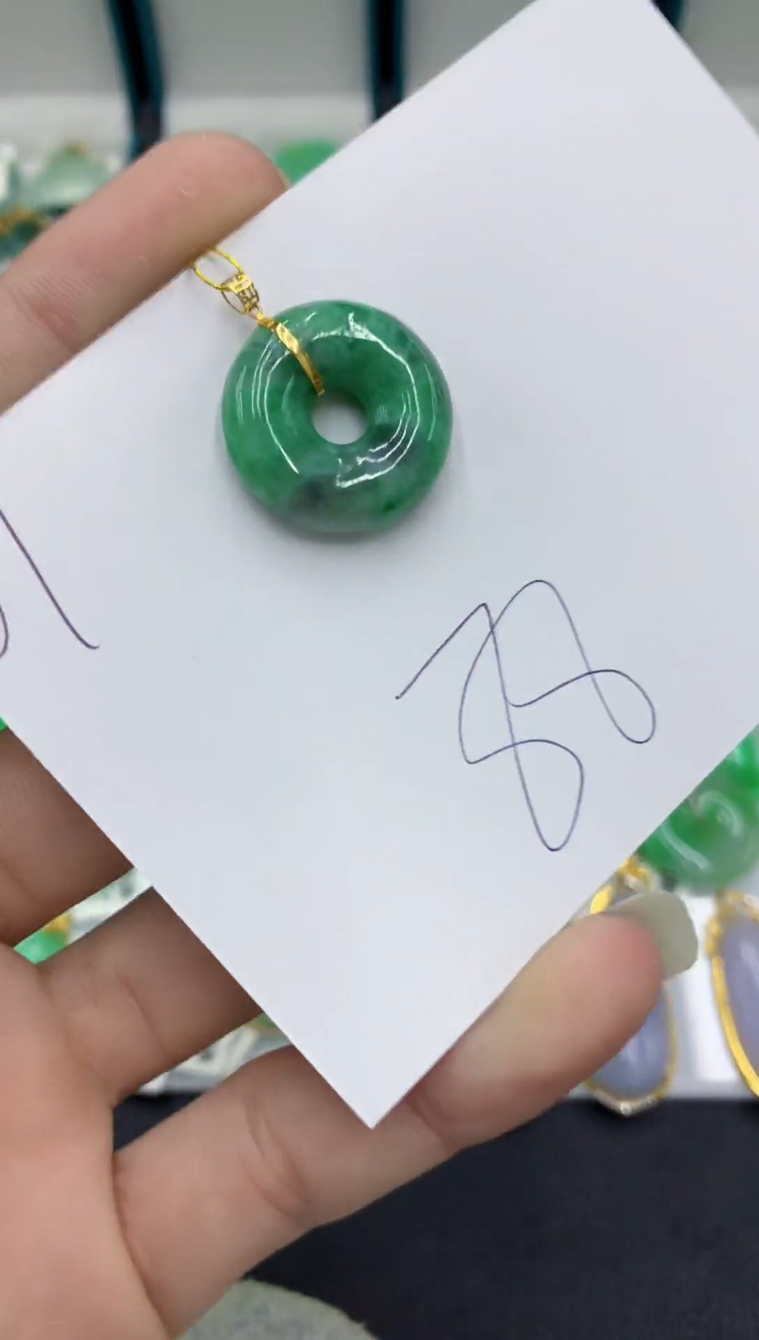 【闪购商品】翡翠颈饰18K金镶嵌翡翠