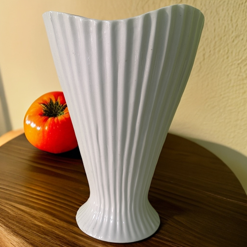 主播同款鱼骨陶瓷花瓶 景德镇手工陶瓷水培花瓶