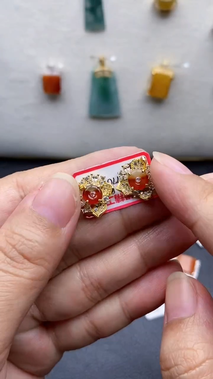 银S925镶嵌戒指翡翠1