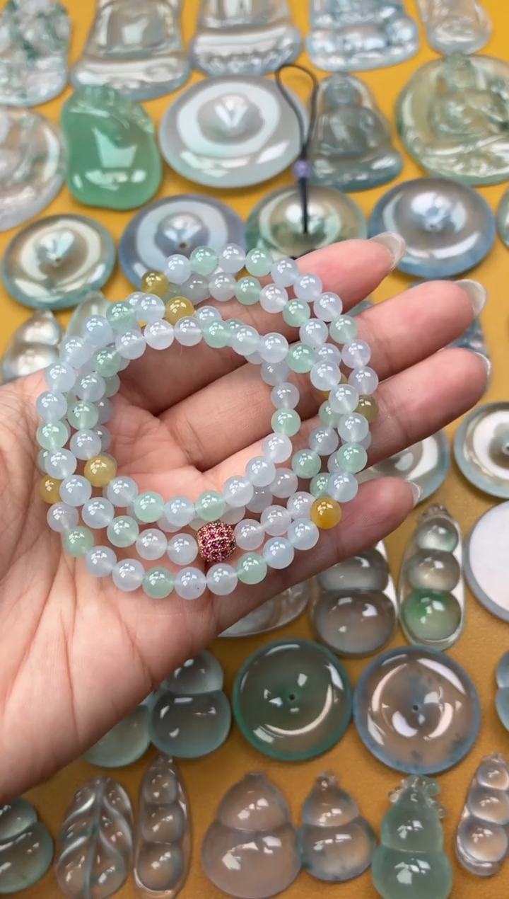 吊坠(不含链)未镶嵌翡翠65 珠串 6.0