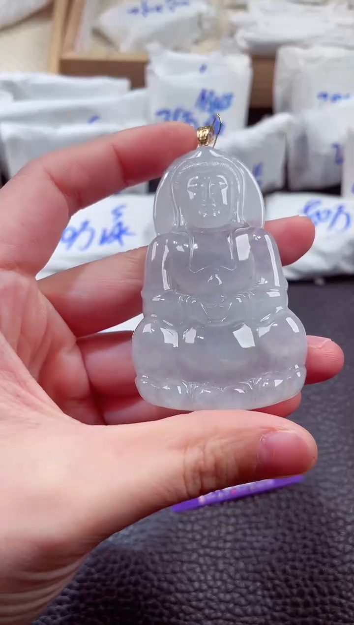 翡翠18K金镶嵌颈饰00009903