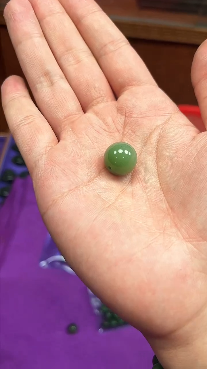 【闪购商品】和田玉珠子未镶嵌卡16单珠