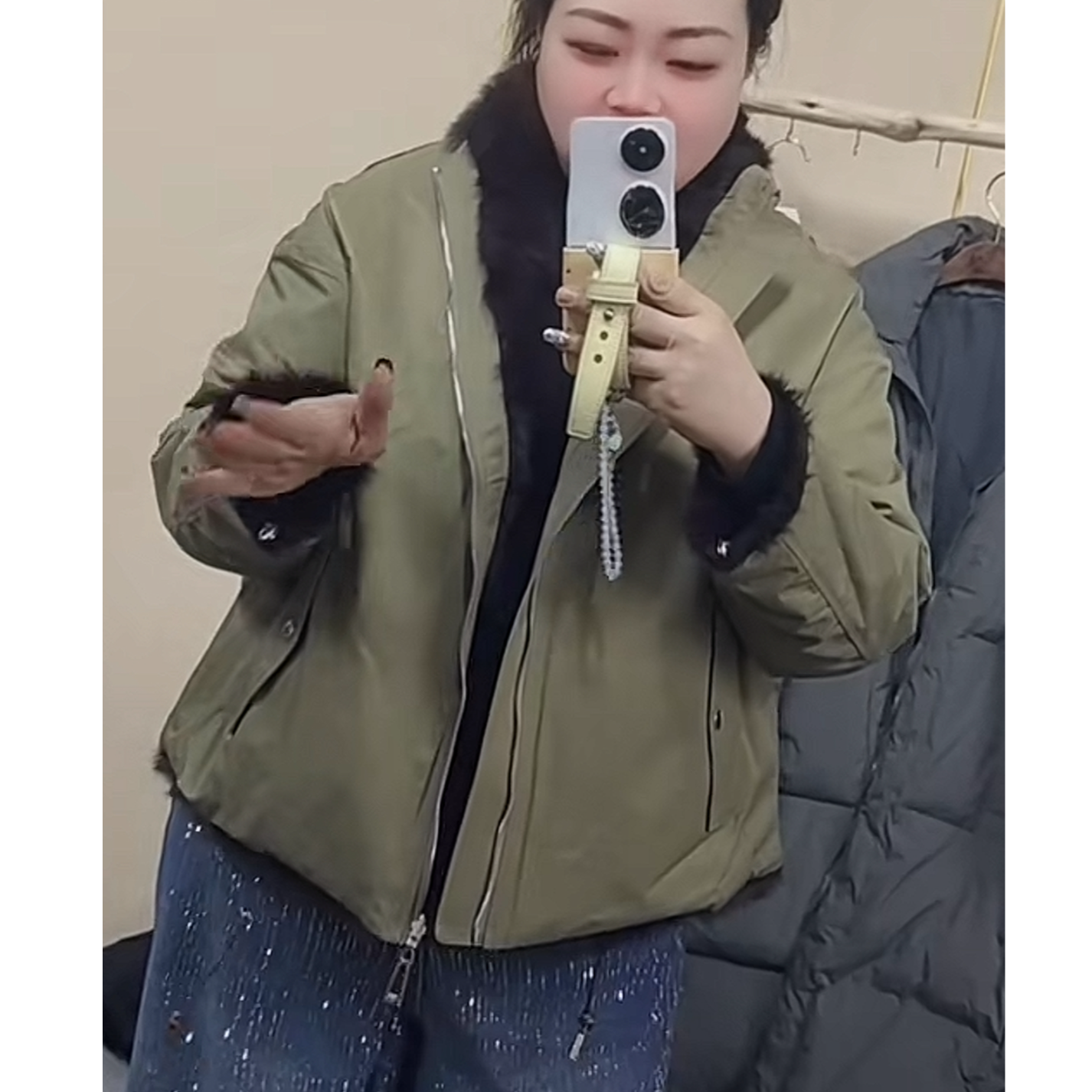 Phm暖阳叠穿新款休闲两面穿兔兔内胆派克服WSA 