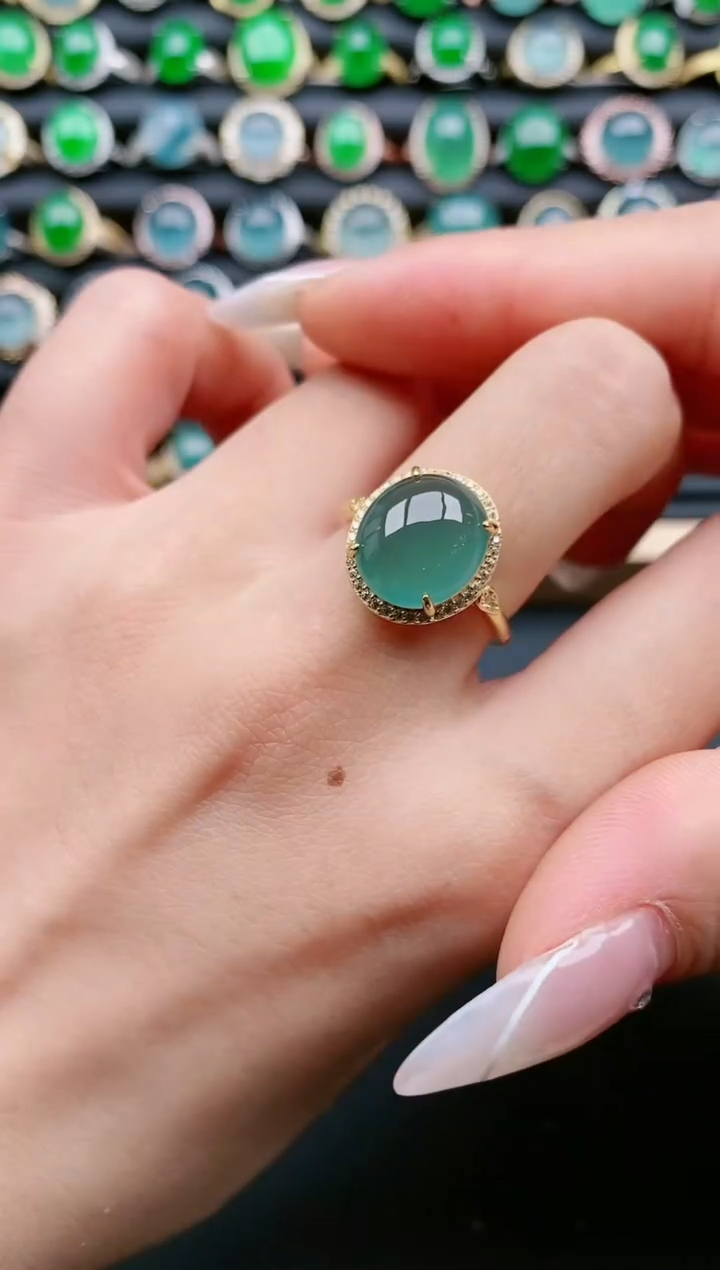 【闪购商品】翡翠戒指银S925镶嵌1111111