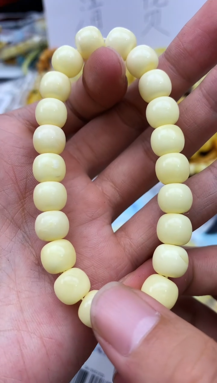 裸石蜜蜡未镶嵌手串卡10