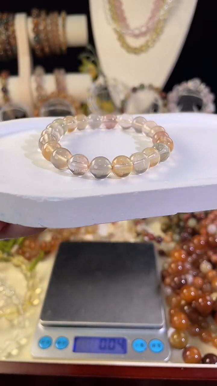 未镶嵌手串水晶兔毛8MM+