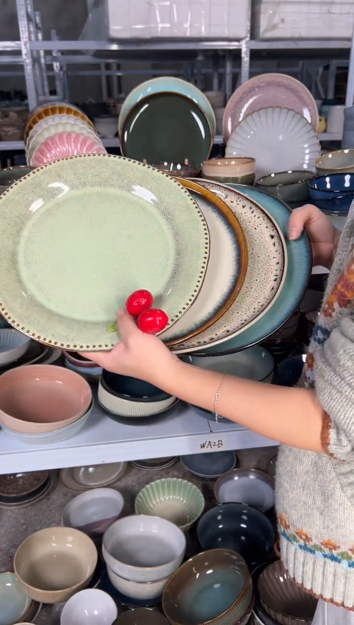 陶瓷外贸尾货瑕疵满20包邮X4大盘