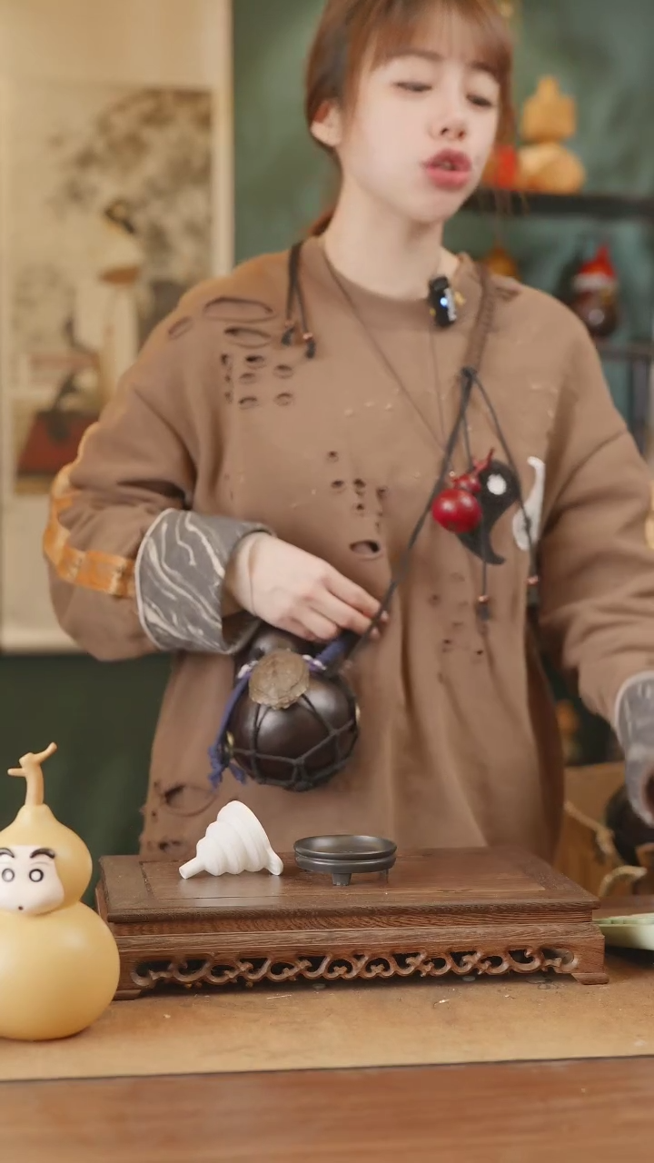 【闪购商品】43号精品天然大漆工艺防渗内胆酒葫芦~