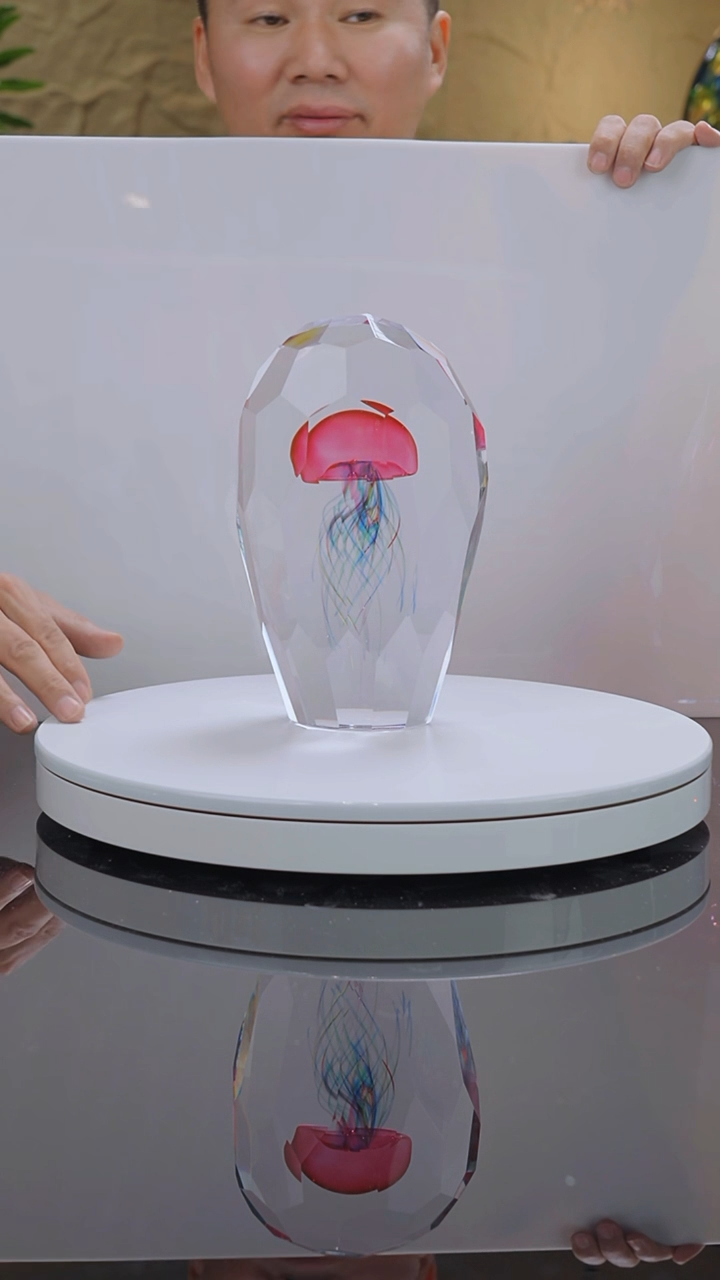 【闪购商品】摆件福利金红切面水母摆件