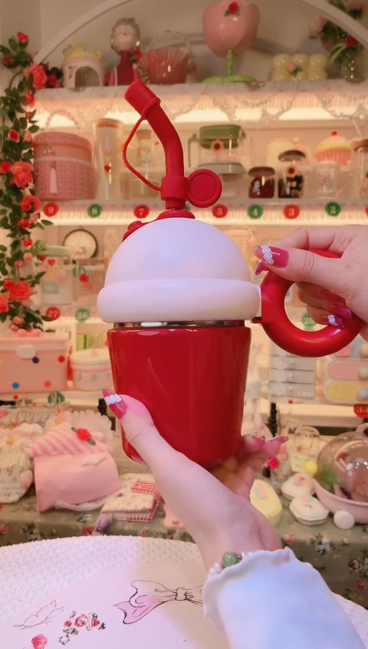 蝴蝶结保温杯——手工制作品质好！