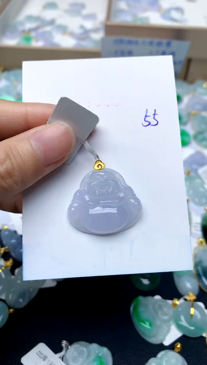 【闪购商品】翡翠颈饰18K金镶嵌55天然A货翡翠