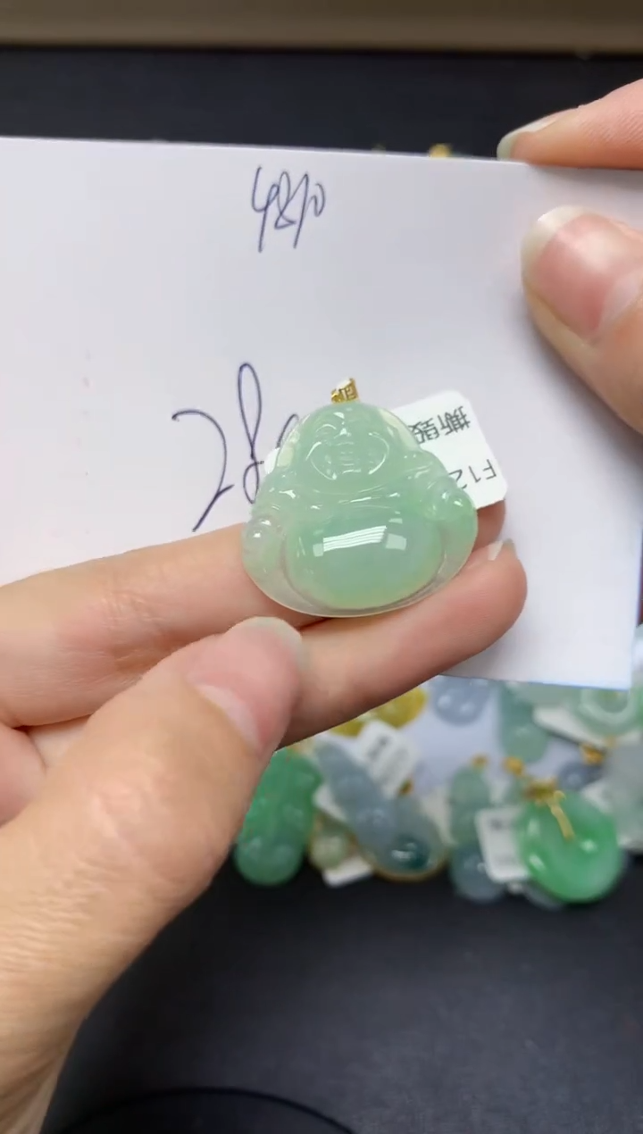 【闪购商品】翡翠颈饰18K金镶嵌 天然翡翠A货